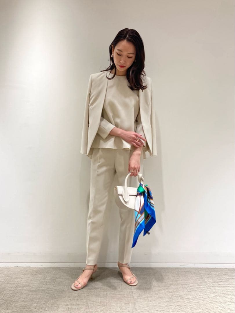 新品 トゥモローランド　ドライダブルクロス ノーカラージャケット