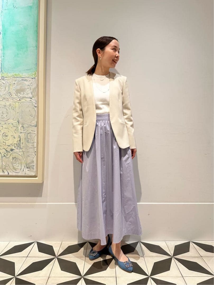 新品 トゥモローランド　ドライダブルクロス ノーカラージャケット