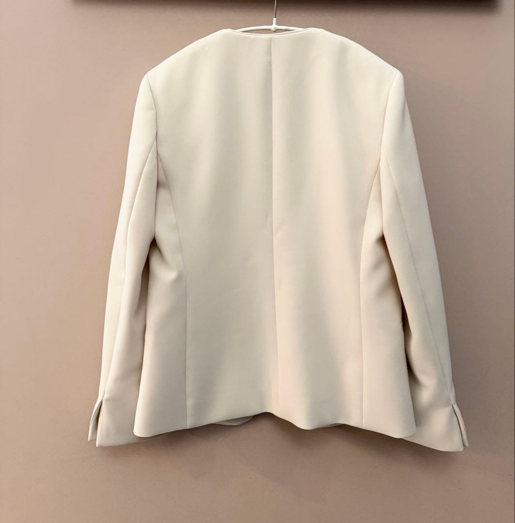 新品 トゥモローランド　ドライダブルクロス ノーカラージャケット