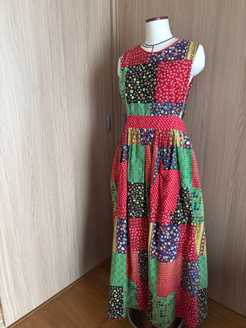 70年代パッチワークエプロン