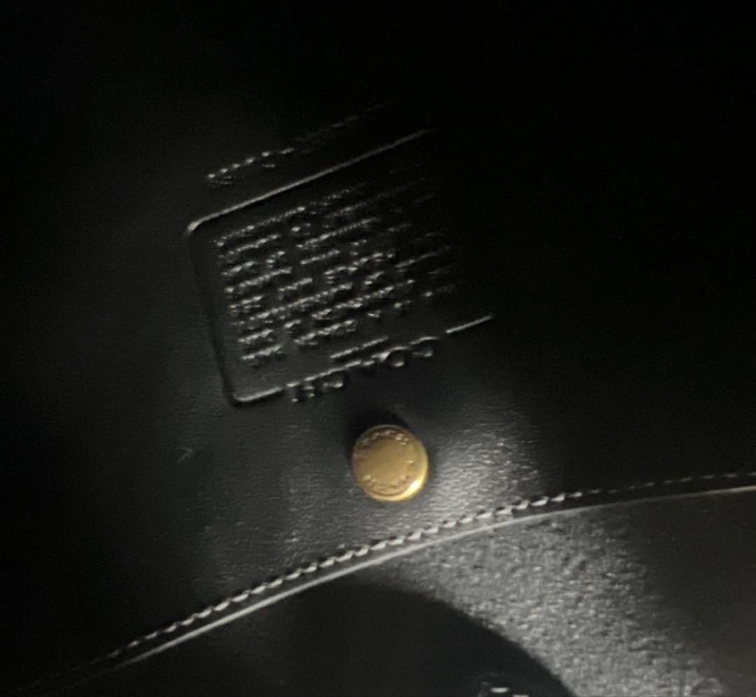 Kame COACH ブラックレザー ショルダーバッグ