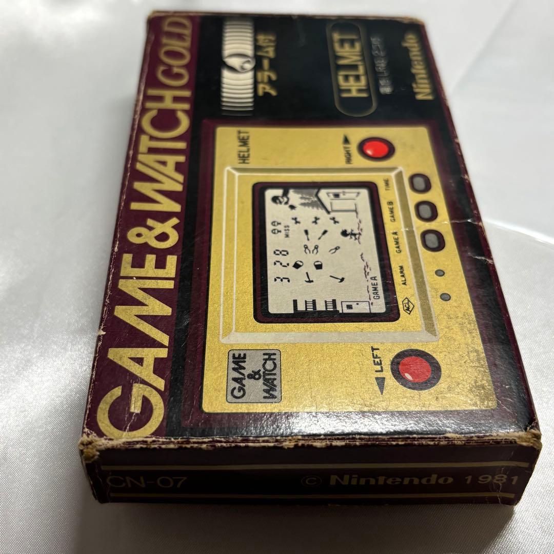 【動作確認済み 箱付き】ゲームウォッチ ゴールド ヘルメット
