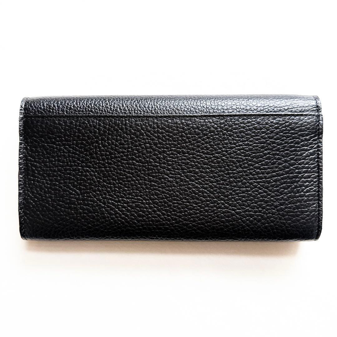 【訳あり・箱付き未使用品】フルラ　スリーク　フラップ式長財布　レザー　アーチロゴ