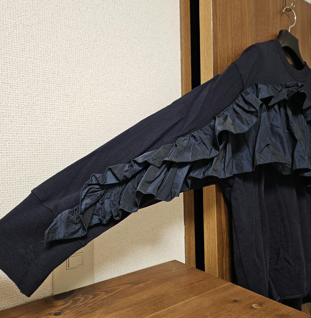 ⭐journal standard luxe タフタフリルプルオーバー　ネイビー