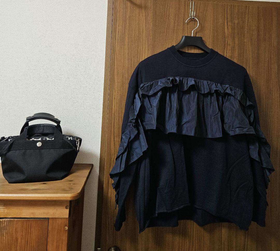 ⭐journal standard luxe タフタフリルプルオーバー　ネイビー