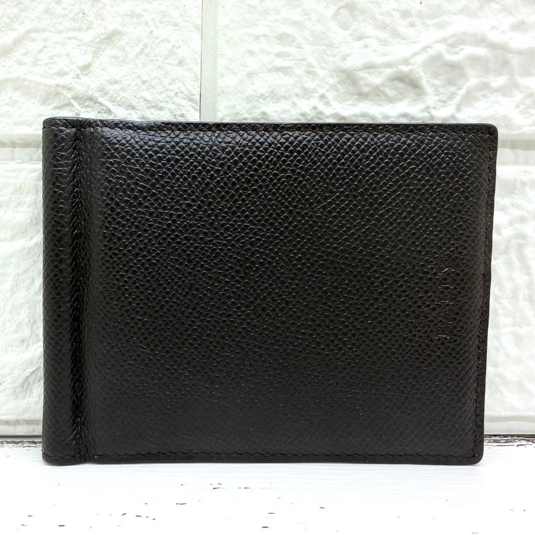 極美品✨ バリー　マネークリップ　シボ革　レザー　財布　カードケース