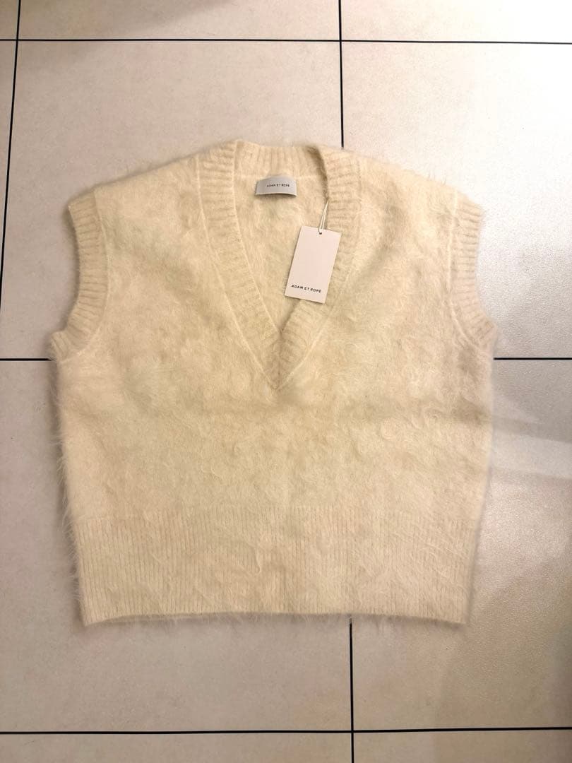 adam et rope アルパカニットベスト