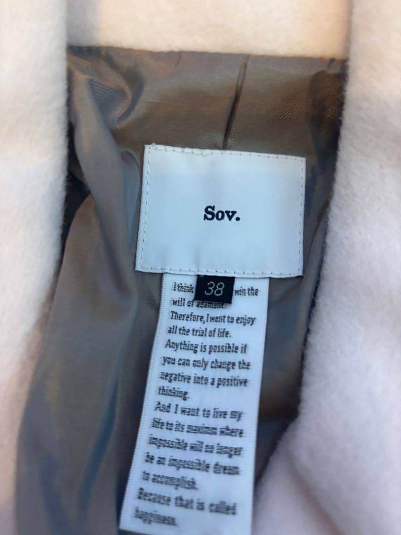 【新品】注意点あり Sov. / アンゴラショールカラーコート 38