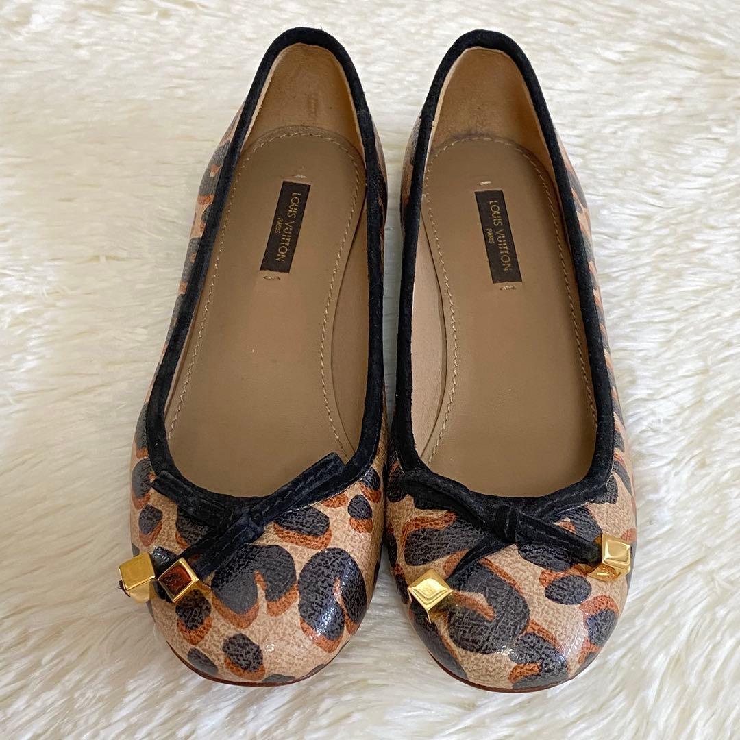 ✨美品✨LOUIS VUITTON ルイヴィトン フラットシューズ レオパード柄
