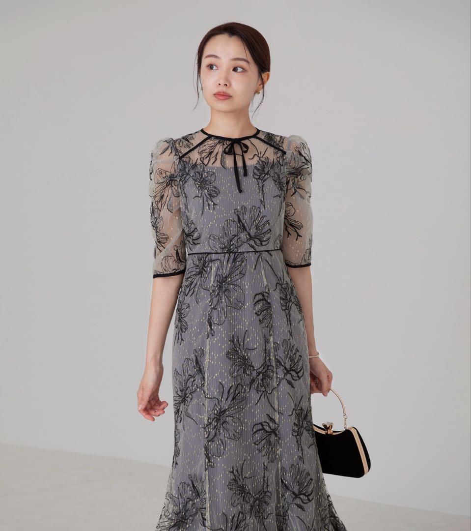 Leja レース パーティードレス S 結婚式　お呼ばれワンピ　オケージョン