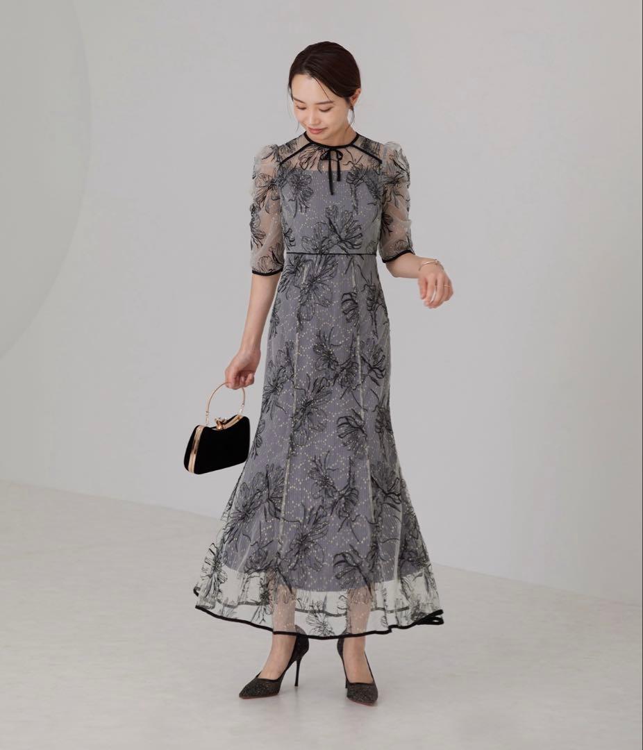 Leja レース パーティードレス S 結婚式　お呼ばれワンピ　オケージョン