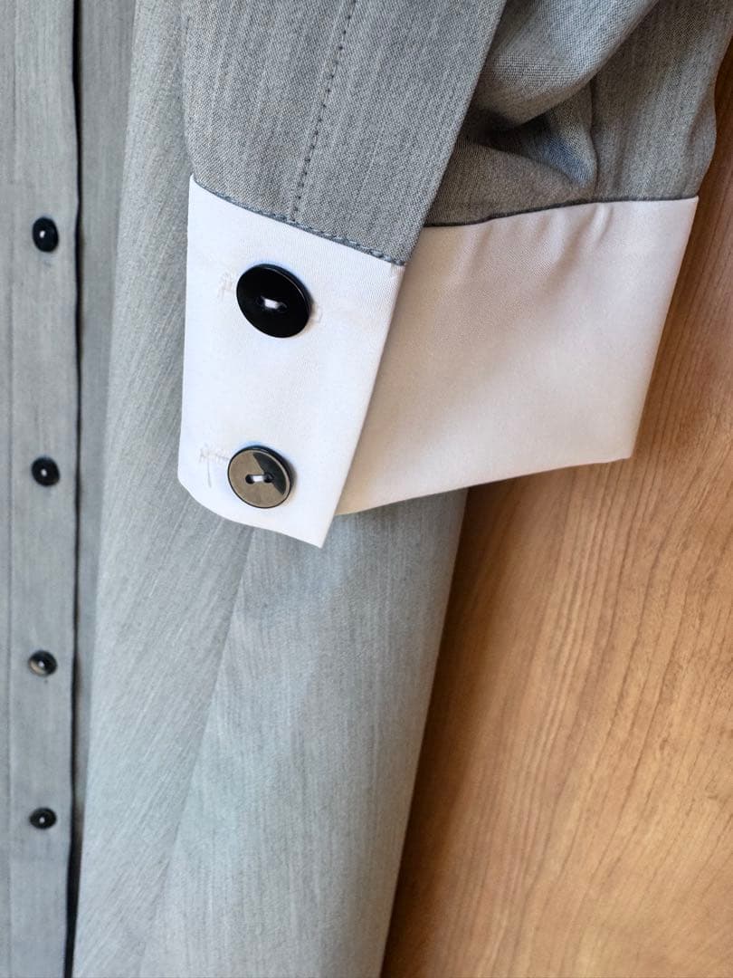 即完商品 未使用 タグ付きENFOLD シャツワンピース グレー