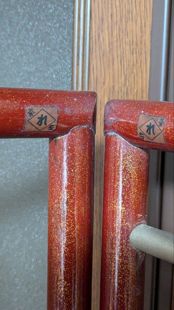 ③【昭和レトロ】木製 衣紋掛け ハンガーラック 折り畳み式 古道具 古民家　衣桁