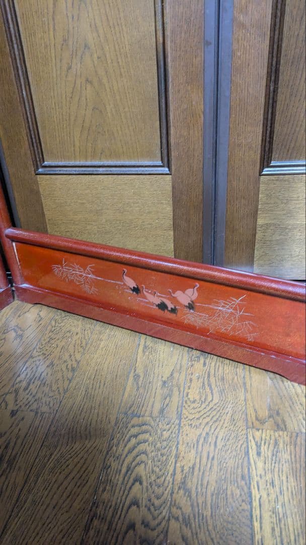 ③【昭和レトロ】木製 衣紋掛け ハンガーラック 折り畳み式 古道具 古民家　衣桁