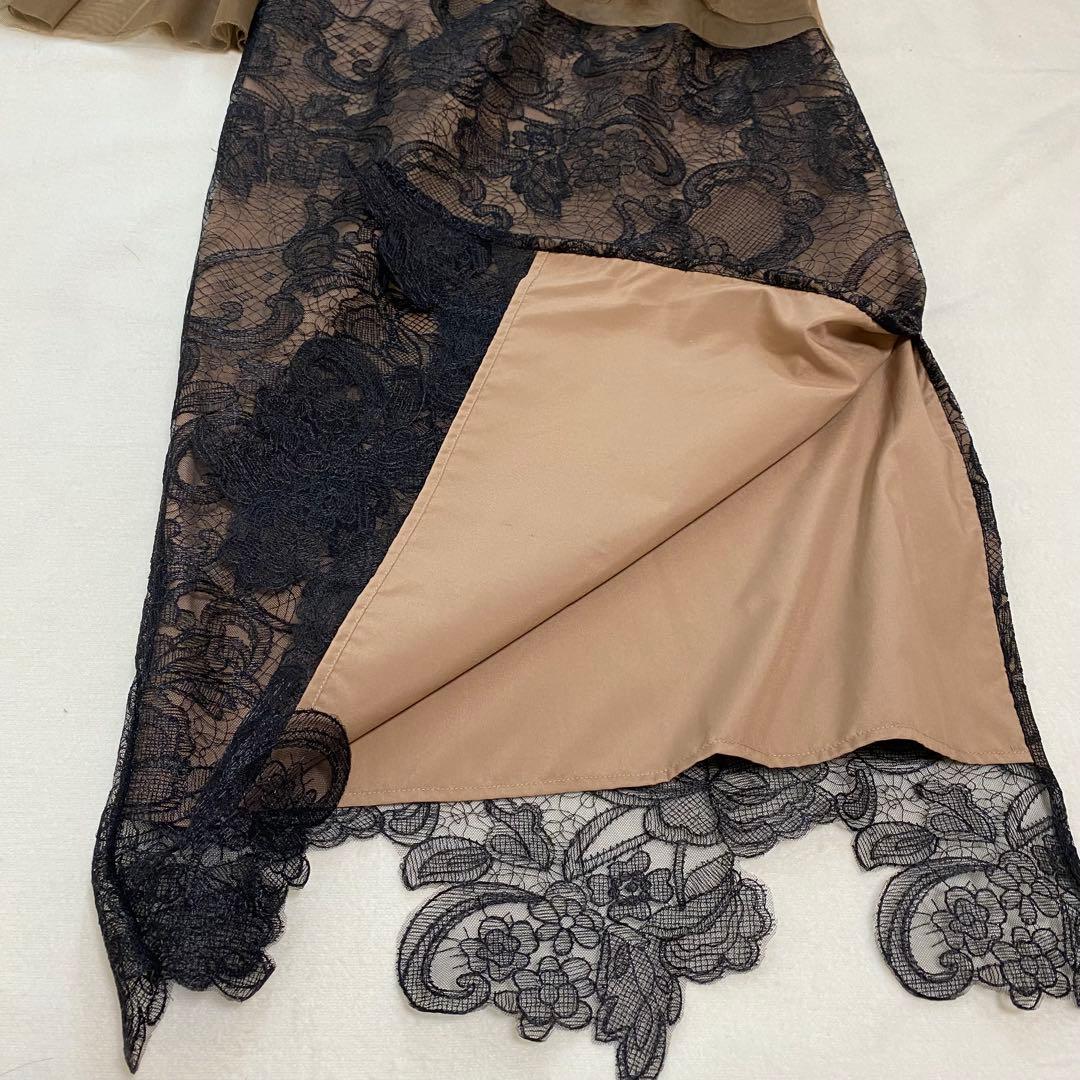 Leja シアープリーツスリーブIラインワンピースドレス オケージョン お呼ばれ