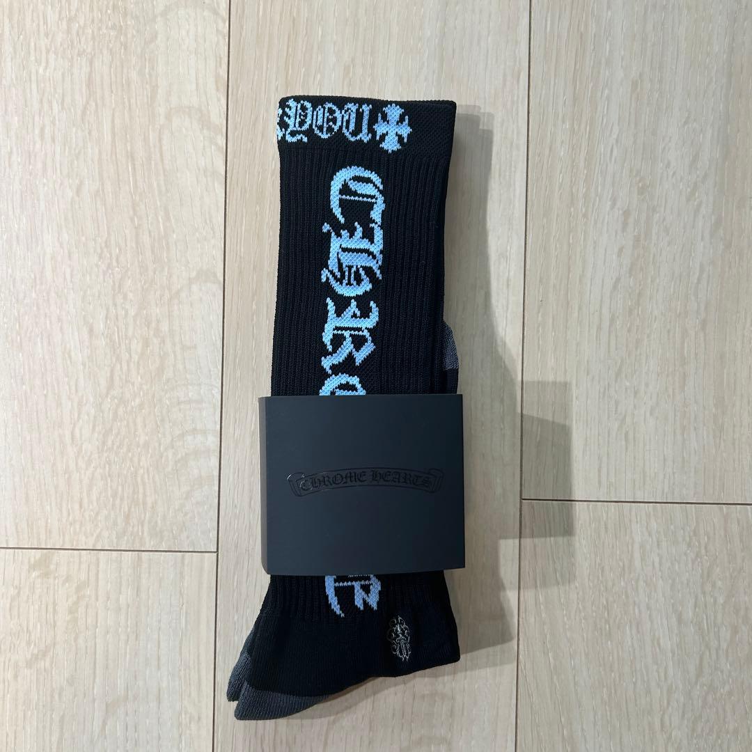 【新品】 Chrome Hearts ダガー ソックス 靴下 1足　水色 M