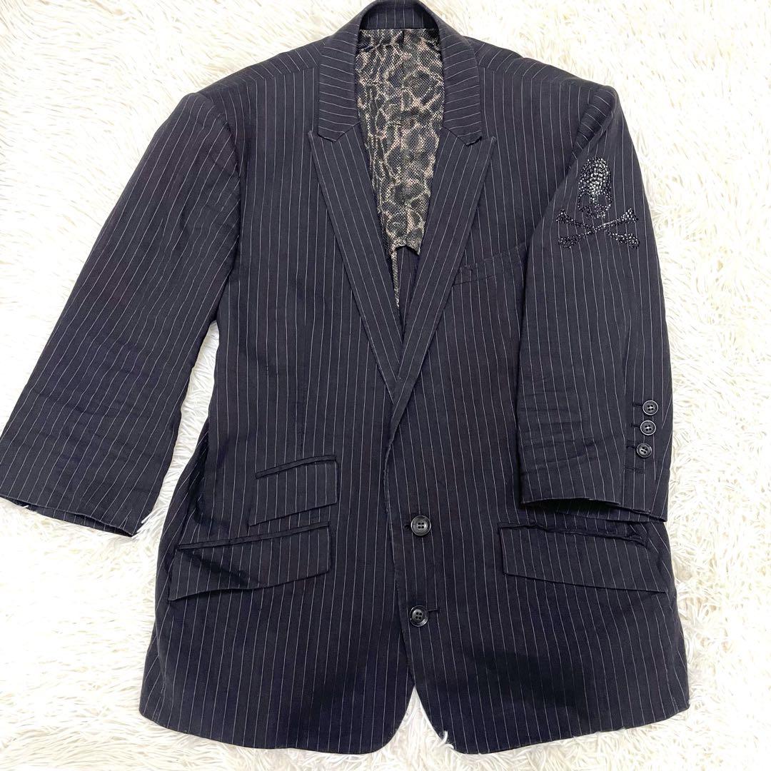 暴れ小町　ロエン ジャケット 半袖 スカル ラメ スワロフスキー リネン