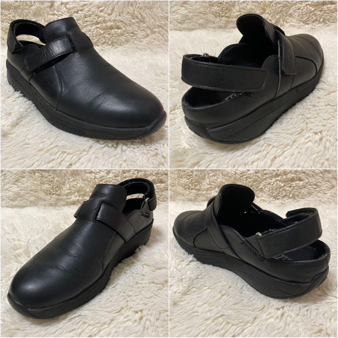 MBT レザー ブラック Vibram クロッグ サボ サンダル シューズ 黒