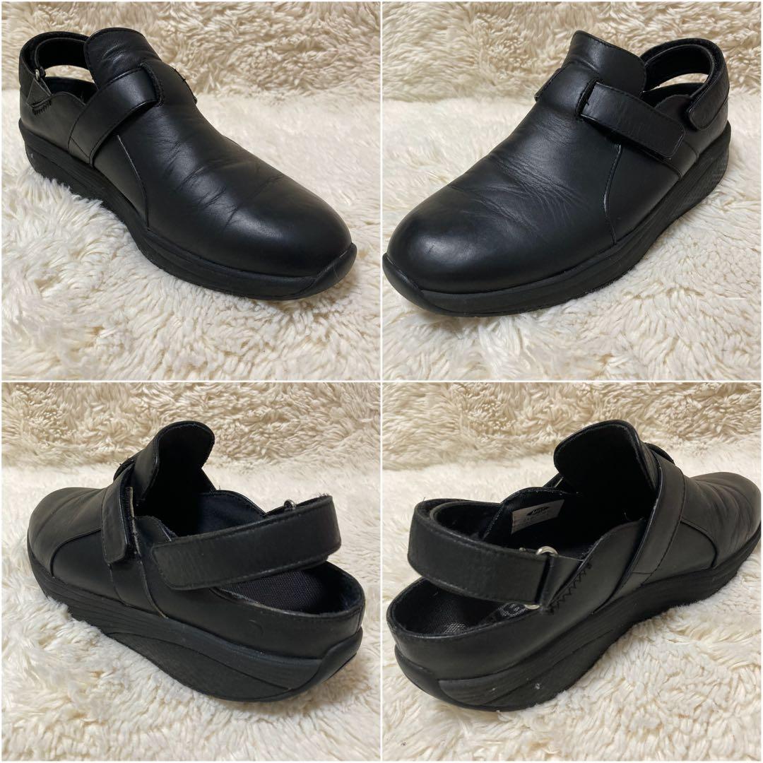 MBT レザー ブラック Vibram クロッグ サボ サンダル シューズ 黒