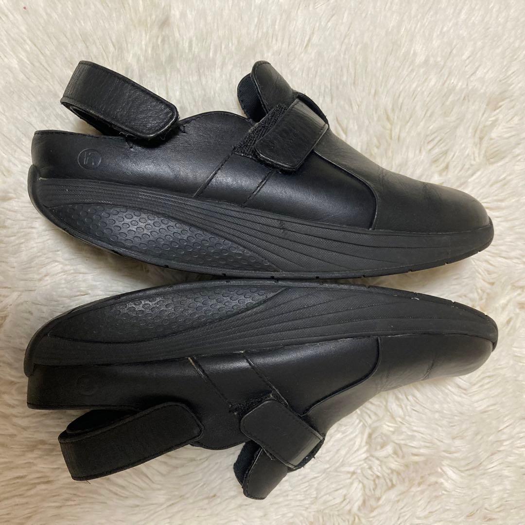 MBT レザー ブラック Vibram クロッグ サボ サンダル シューズ 黒