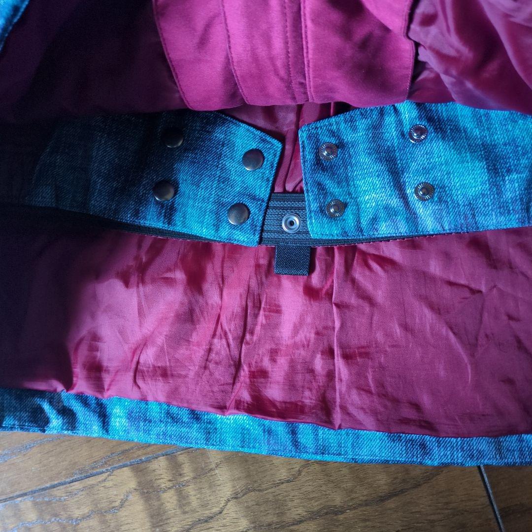 ROXY　スノボウェア　上下セット　Ｍ　総柄　ボタニカル　ワインレッド　ボルドー