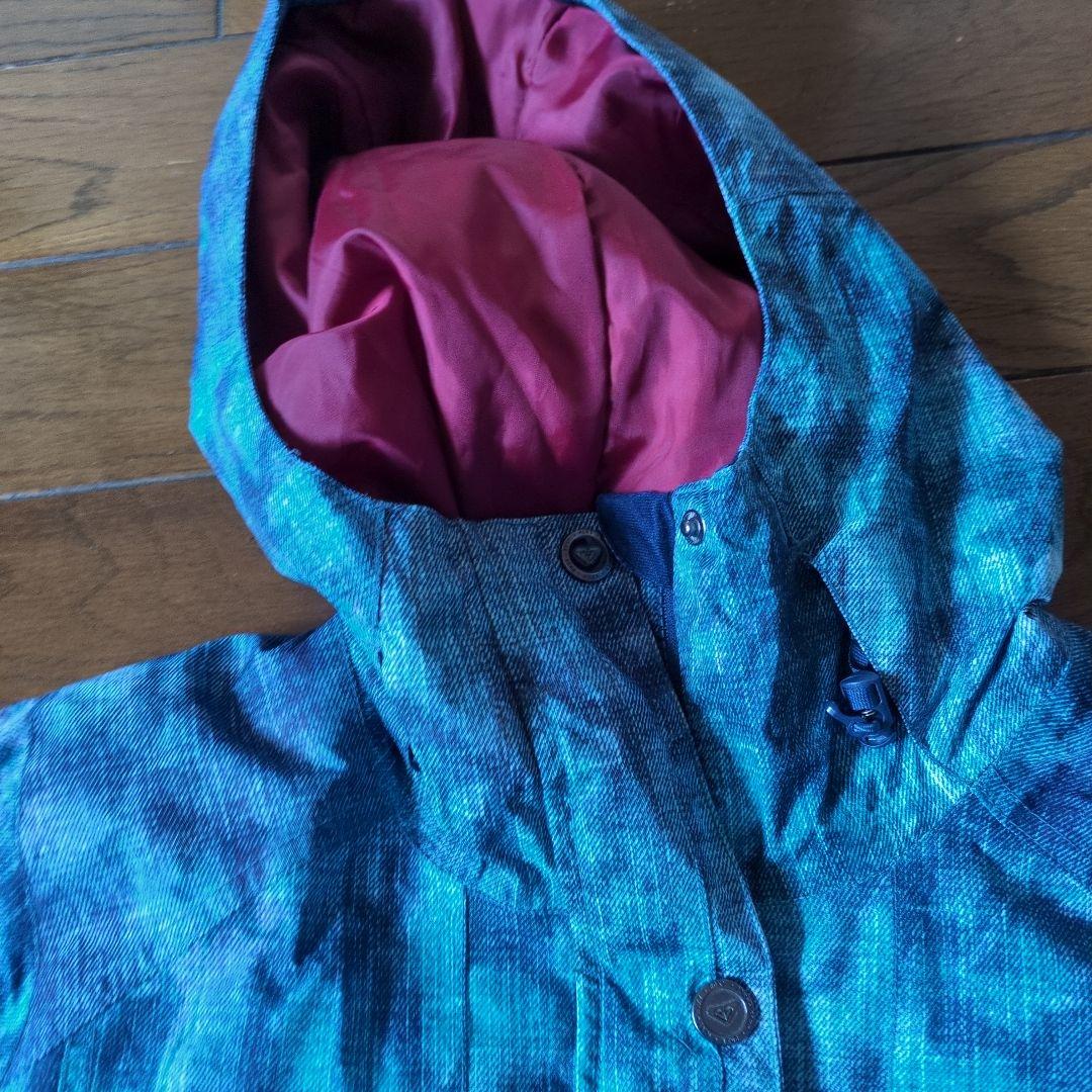 ROXY　スノボウェア　上下セット　Ｍ　総柄　ボタニカル　ワインレッド　ボルドー