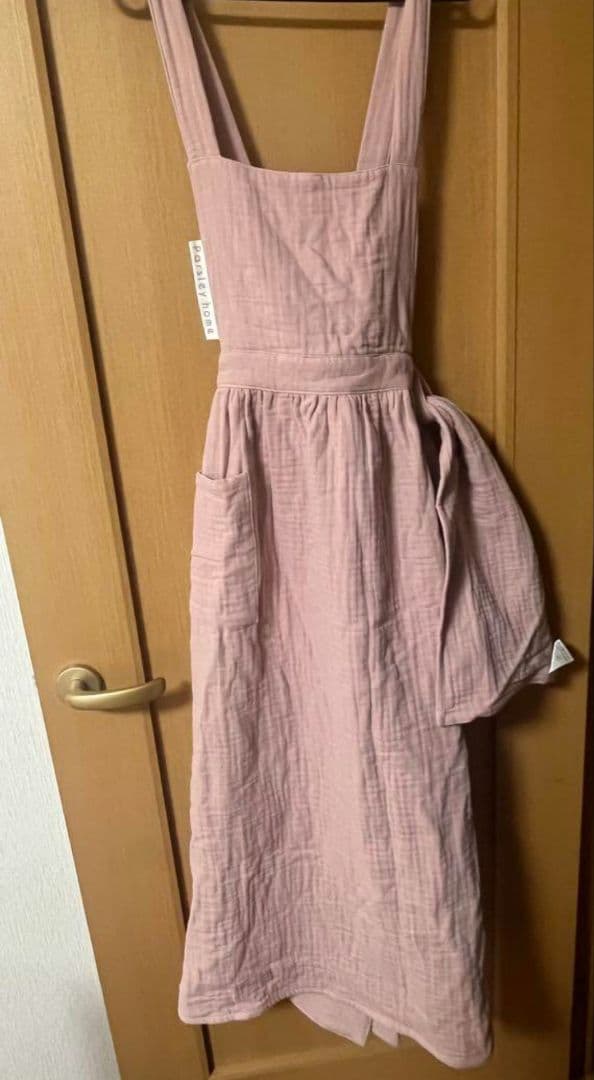 パセリ(Parsley ) コットンガーゼエプロンピンク