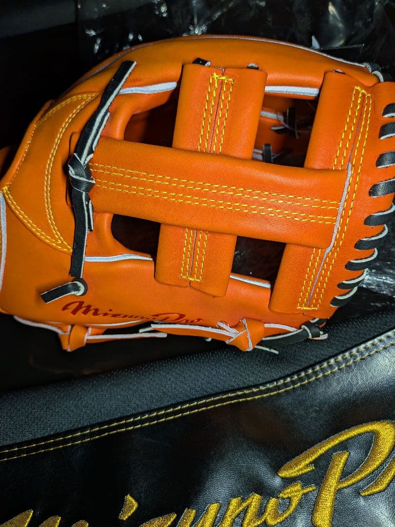 Mizuno Pro 硬式野球グローブ サイズ9 オレンジ