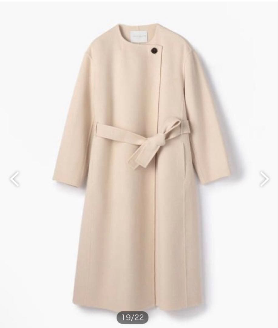 TOMORROW LANDプレミアムウールリバーノーカラーコートトゥモローランド