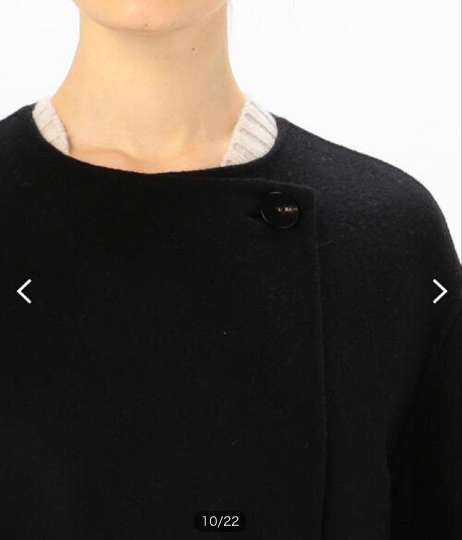 TOMORROW LANDプレミアムウールリバーノーカラーコートトゥモローランド