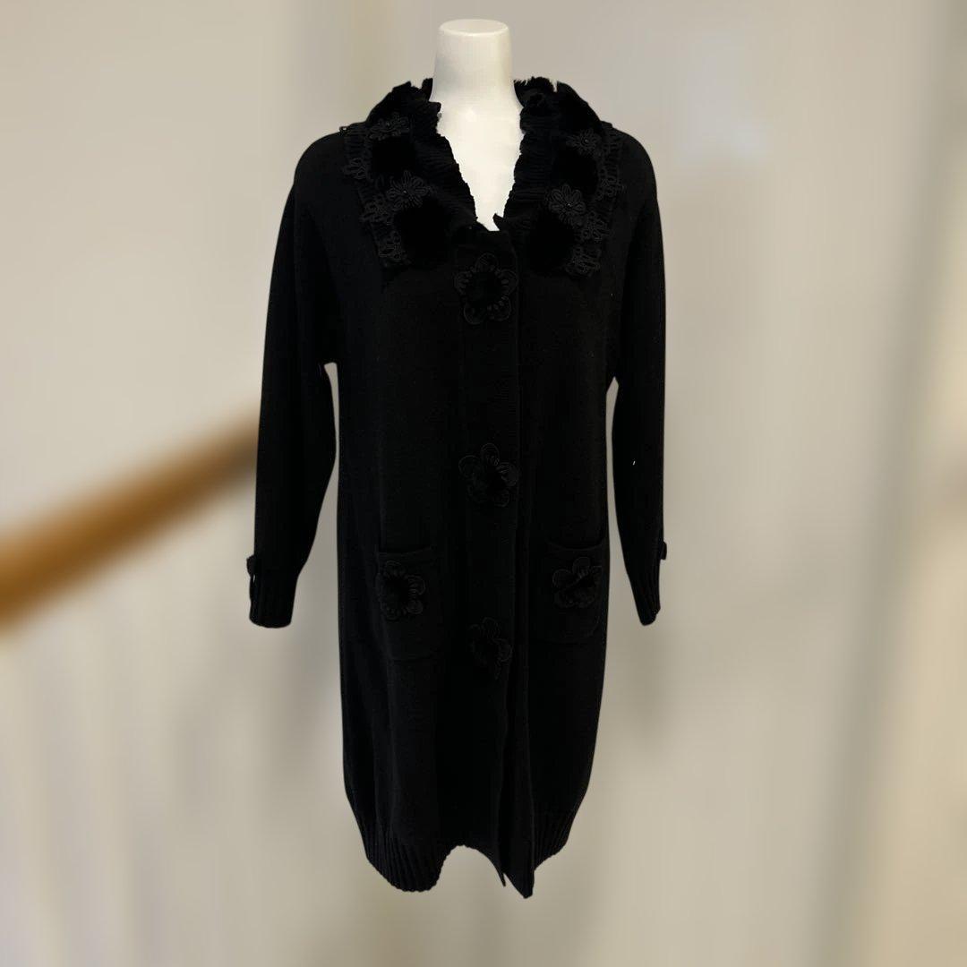 スーパービューティーラビットファー付きロングコート