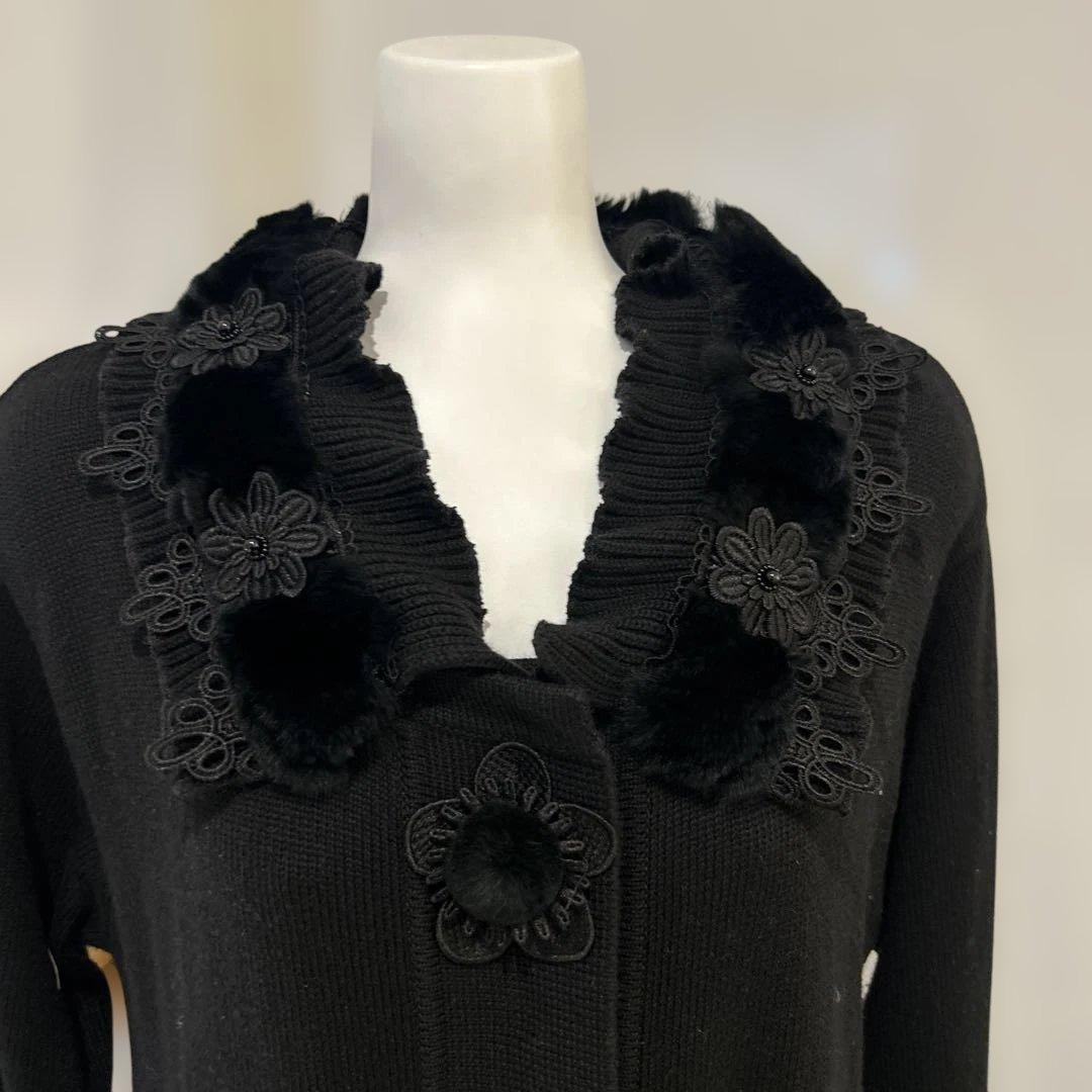 スーパービューティーラビットファー付きロングコート