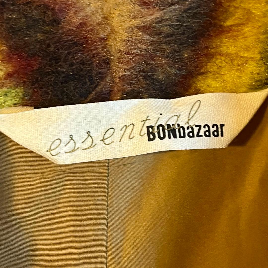 美品 BONbazaar ボンバザール シャギーチェックビッグコート