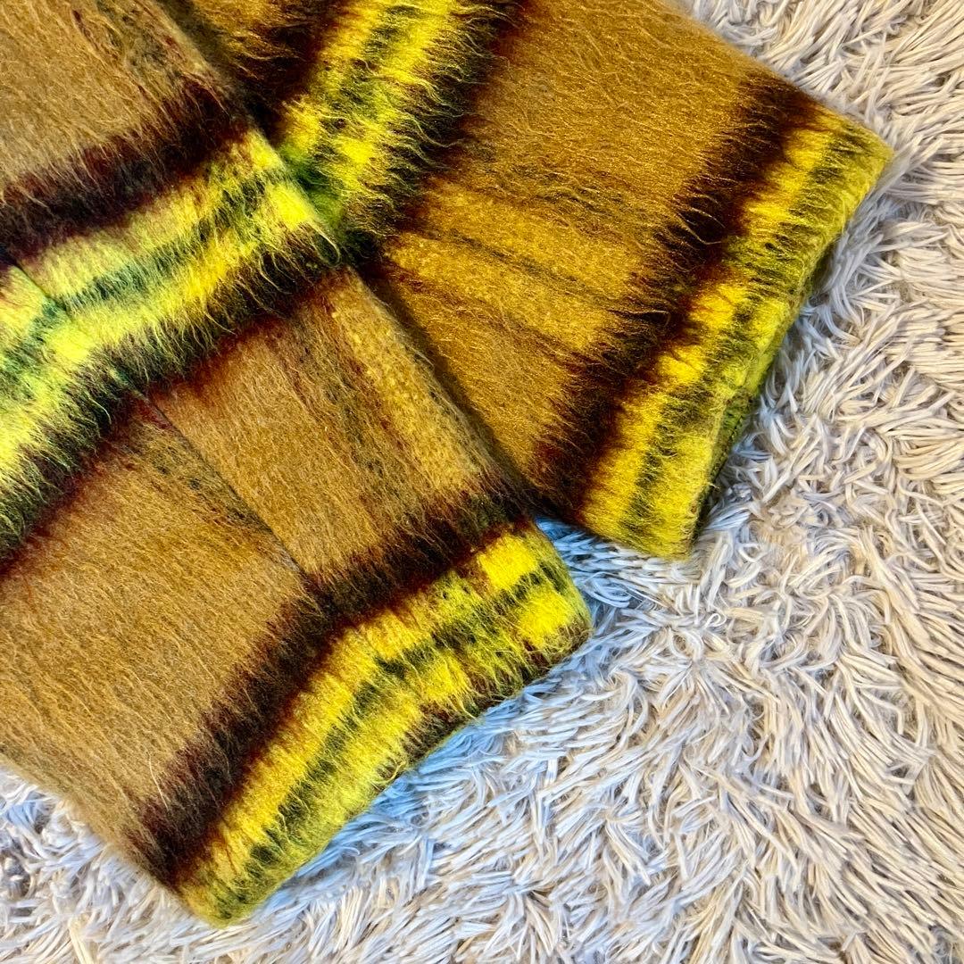 美品 BONbazaar ボンバザール シャギーチェックビッグコート