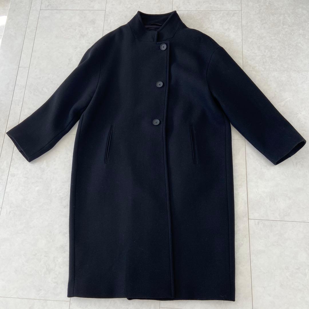 定価¥20000 ZARA スタンドカラー　ロングコート　ブラックL
