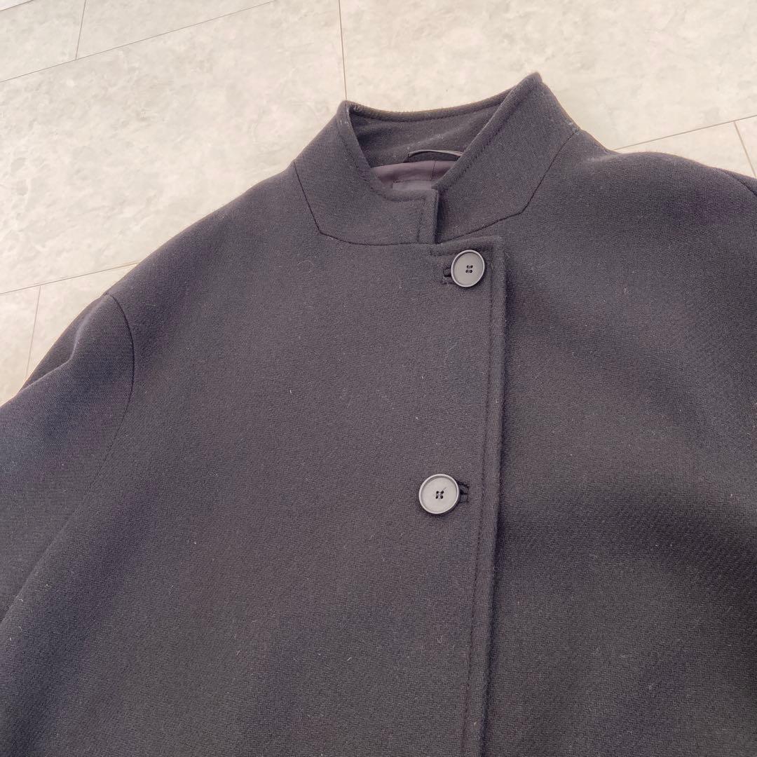 定価¥20000 ZARA スタンドカラー　ロングコート　ブラックL