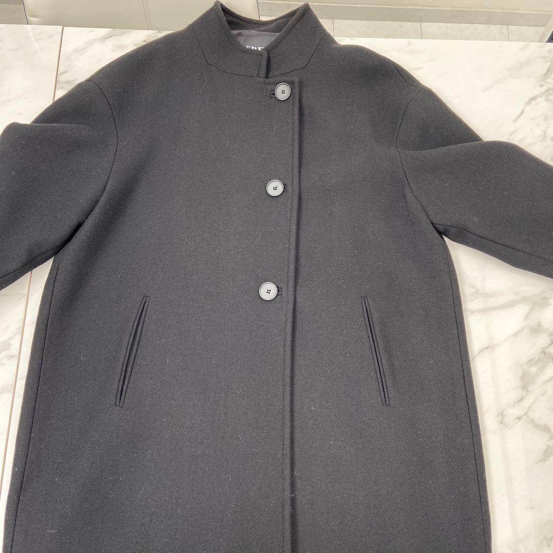 定価¥20000 ZARA スタンドカラー　ロングコート　ブラックL