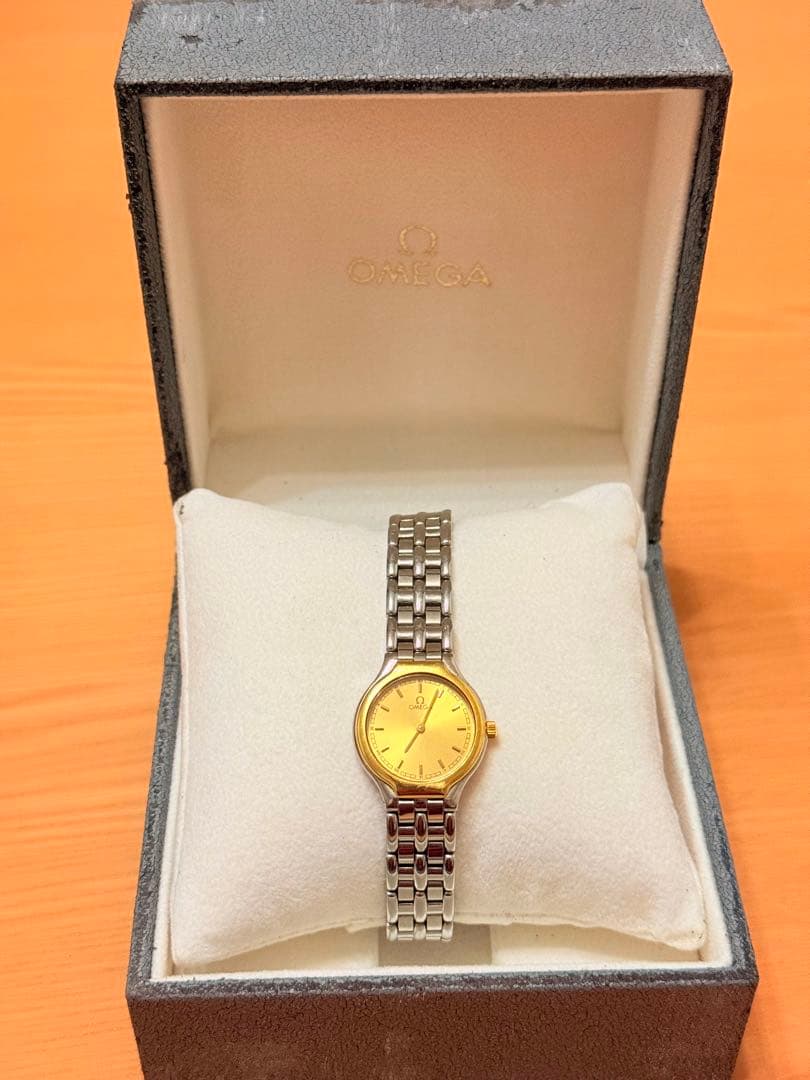 OMEGA クォーツ腕時計 ゴールド/シルバー