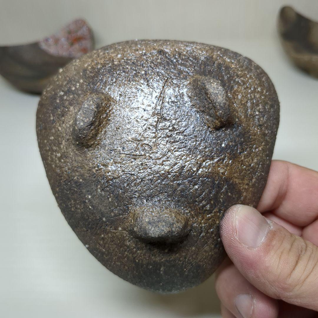 人気陶芸作家　苧坂恒治作　手造り　金彩　向付　小鉢４個＋訳有り１個