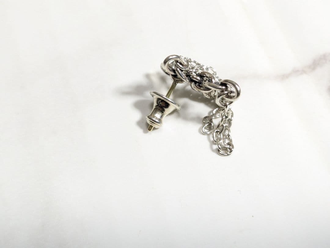 ジャスティンデイビス　シルバー925　クロス　チェーン　ピアス　K18　金