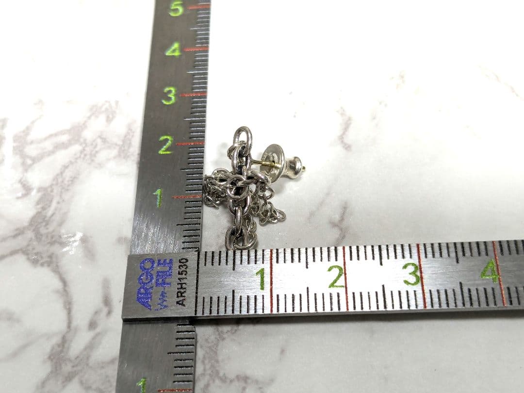 ジャスティンデイビス　シルバー925　クロス　チェーン　ピアス　K18　金