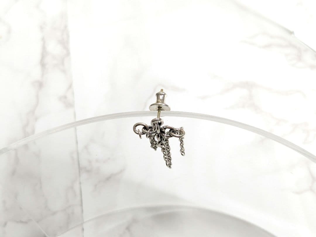 ジャスティンデイビス　シルバー925　クロス　チェーン　ピアス　K18　金