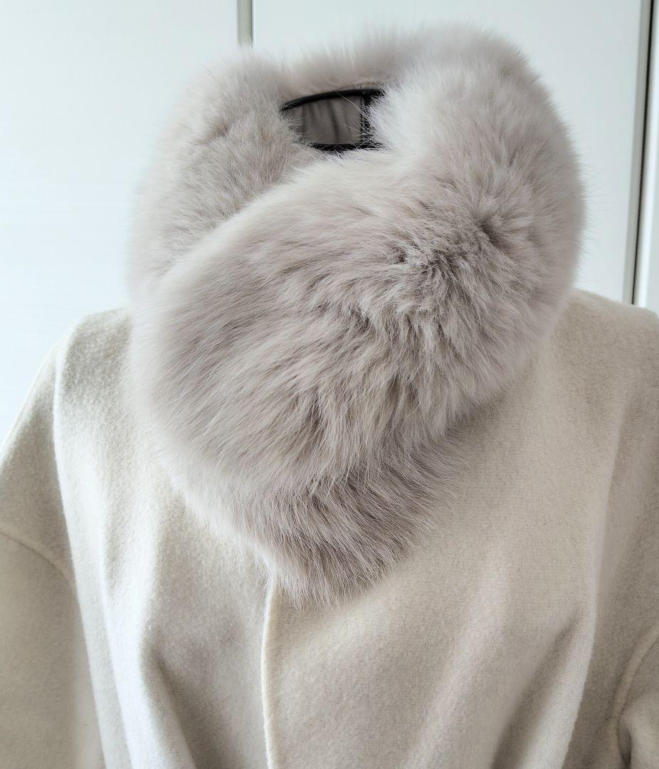 極美品✨️SAGA-FURS サガファー♡フォックスファーマフラー✨️グレー系