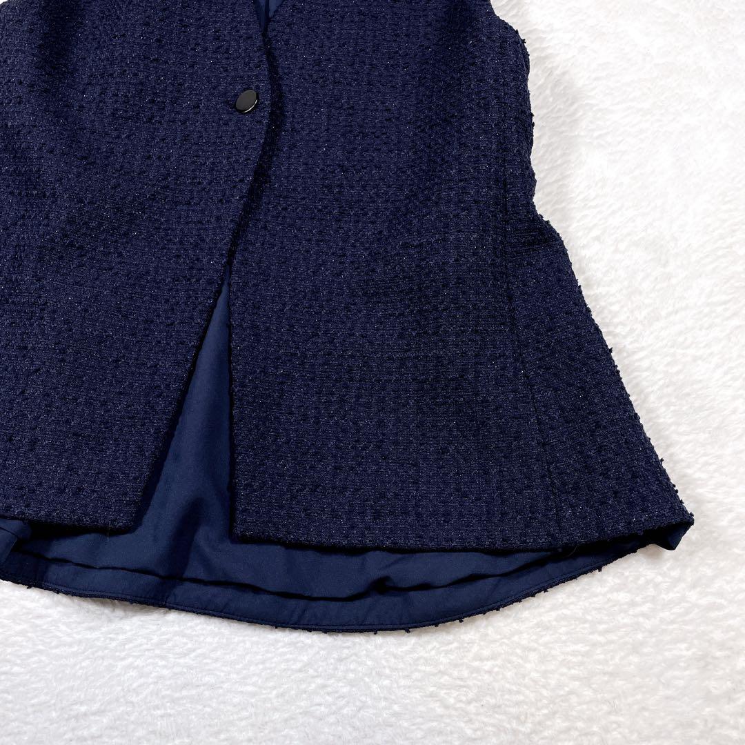 PLST 2025年 ツイードペプラムジレ ベスト ツイード S 完売 人気