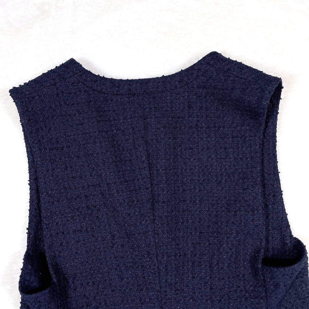 PLST 2025年 ツイードペプラムジレ ベスト ツイード S 完売 人気