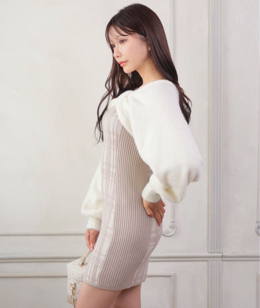 チェック柄タイトワンピース