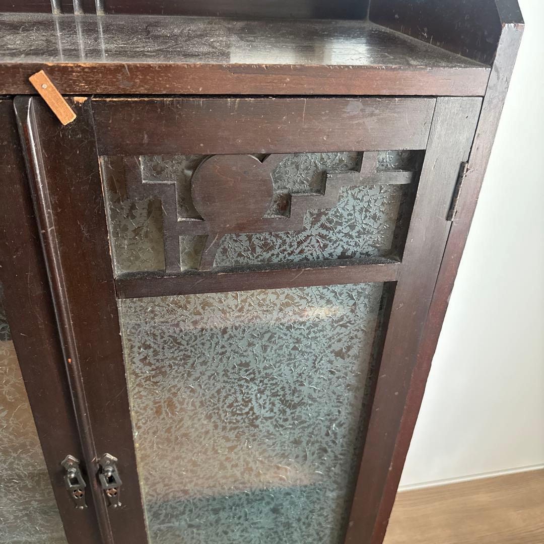 アンティーク　骨董和家具　木製キャビネット　食器棚