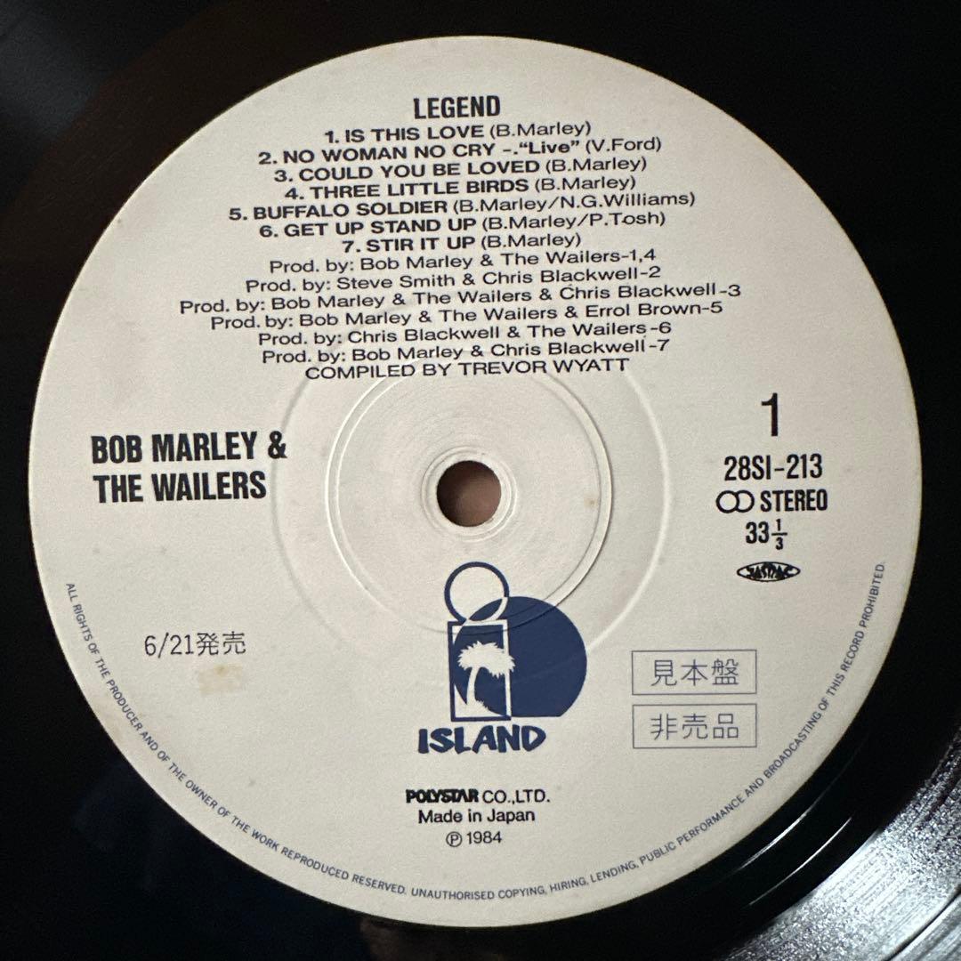 Bob Marley & The Wailers – Legend 見本盤非売品