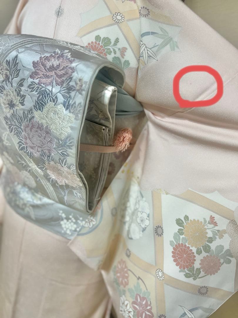 訪問着　フルセット　4点　卒業式　入学式　結婚式　帯　帯揚げ　帯締め　淡色