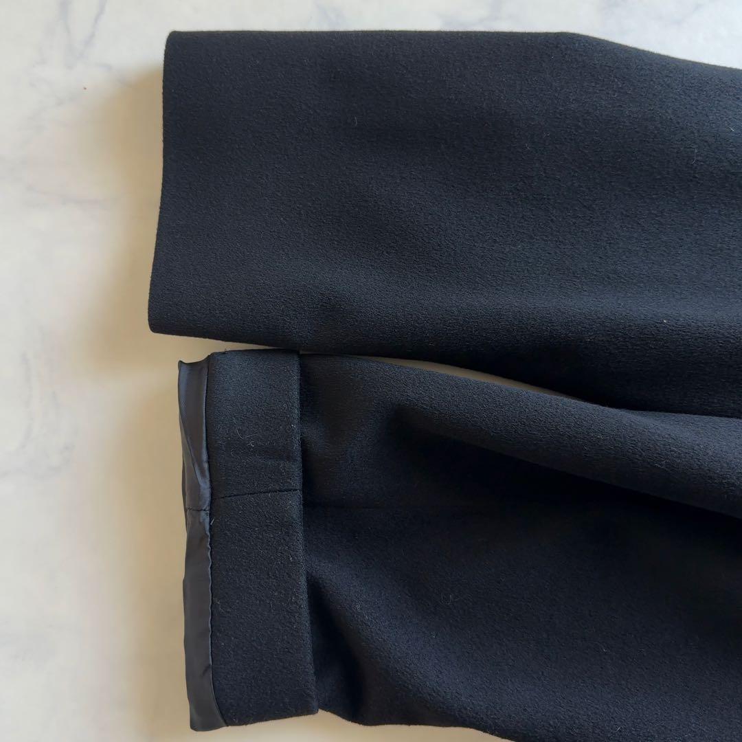 【HUGO BOSS × Loro Piana】ダブルブレストロングコート 黒